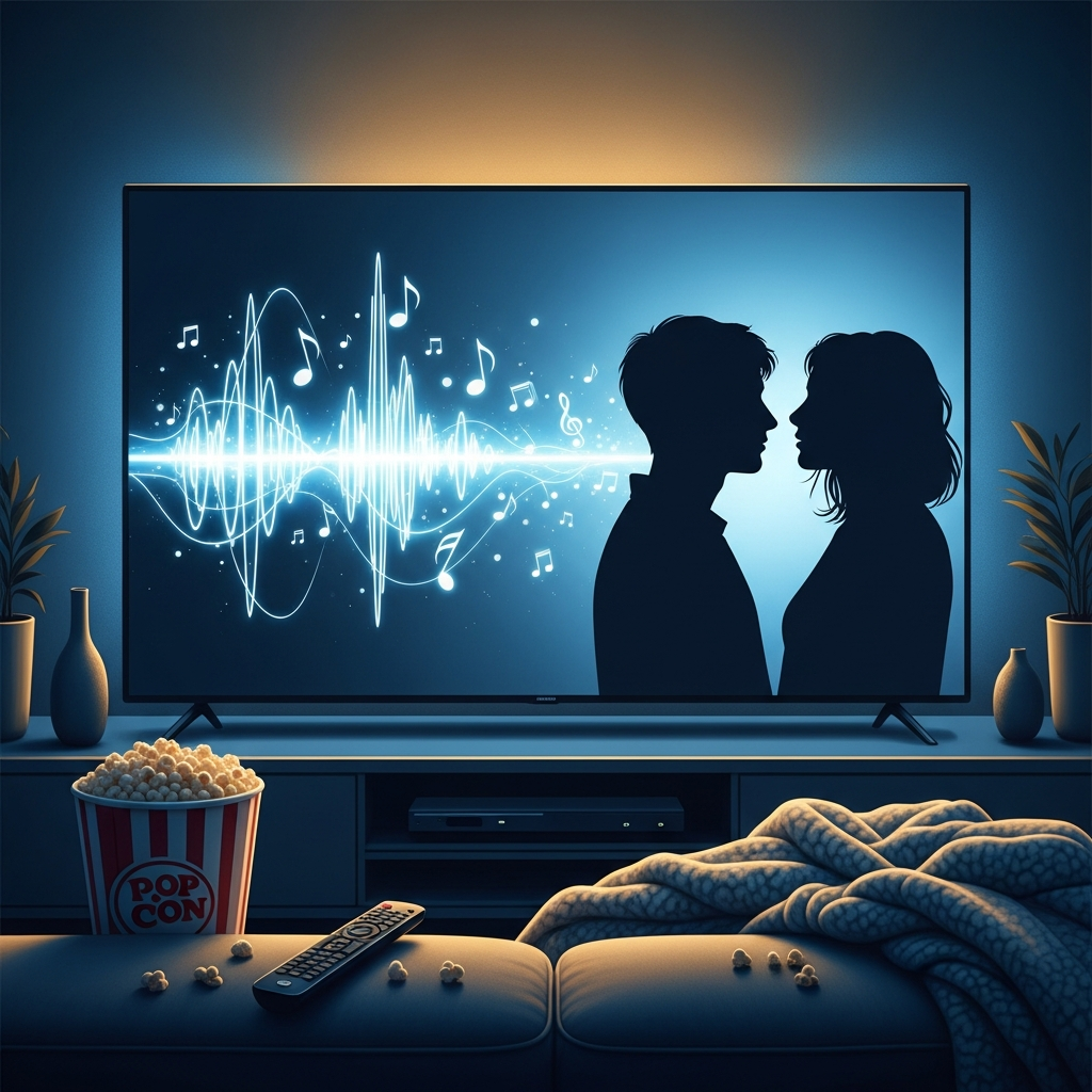 Imagem ilustrativa dos lançamentos do Prime Video, destacando um drama romântico com foco em conexão emocional, música e voz, representando filmes emocionais disponíveis no início de 2026